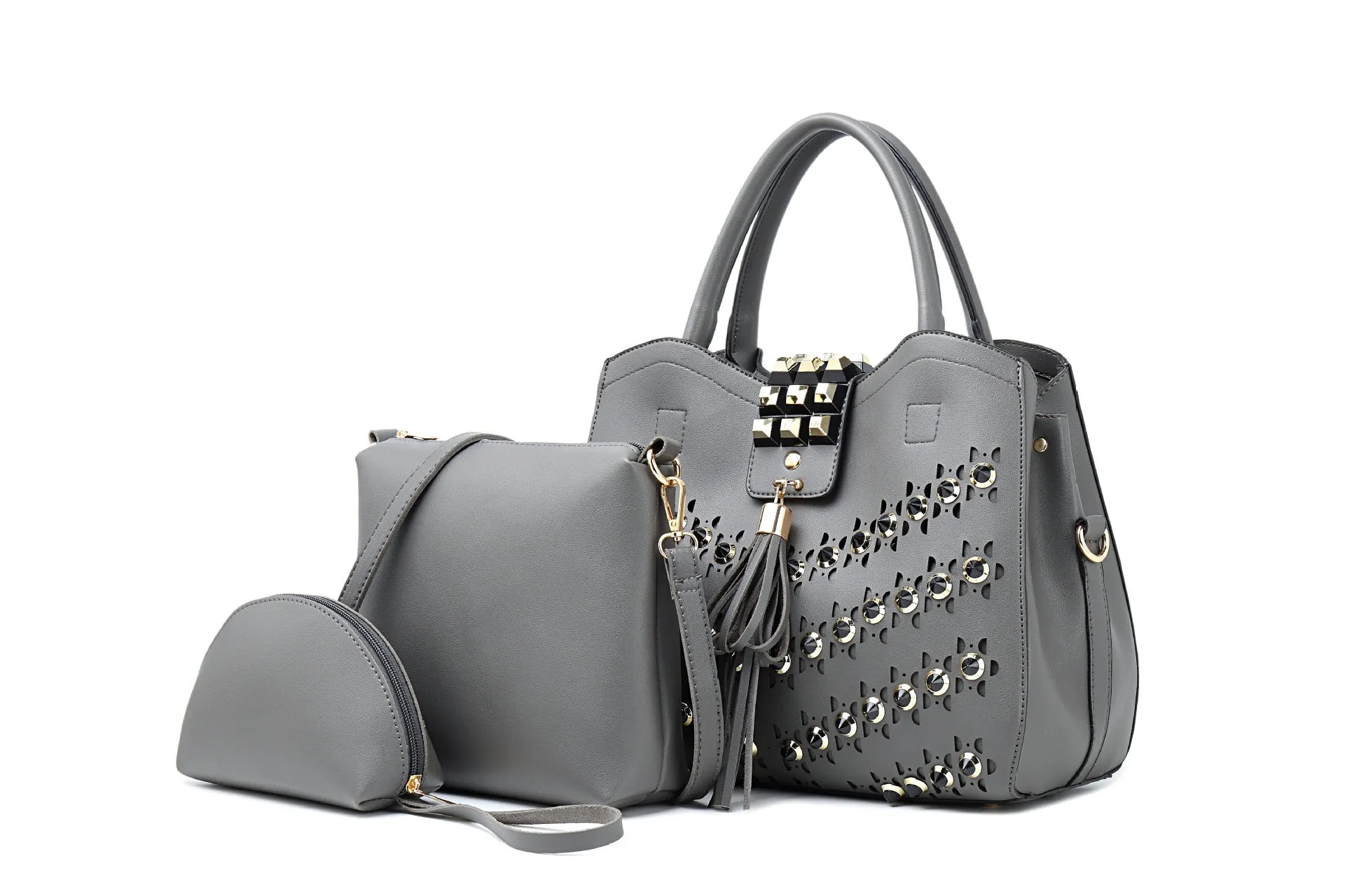 Rivet Female Bag Big Shoulder Bag Lady Handbag