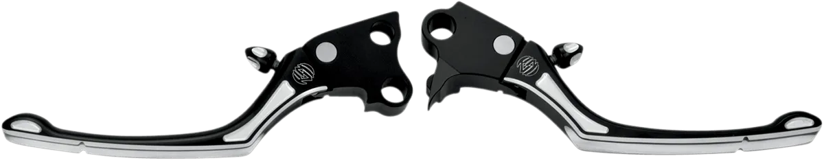 RSD 0062-4010-BM Avenger Brake/Clutch Lever Set - Contrast Cut
