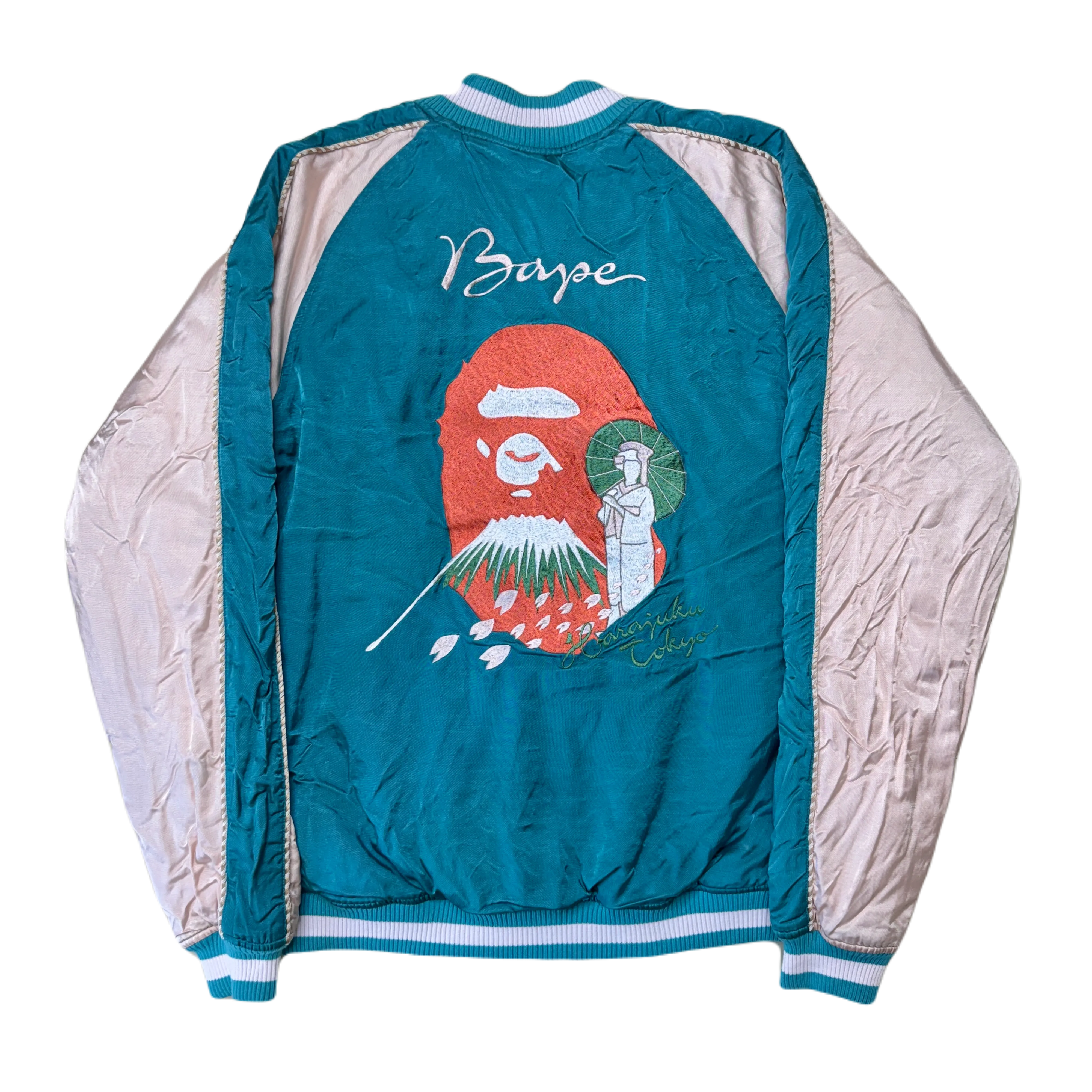 [S] Bape Mt. Fuji Ape Head Souvenir Jacket