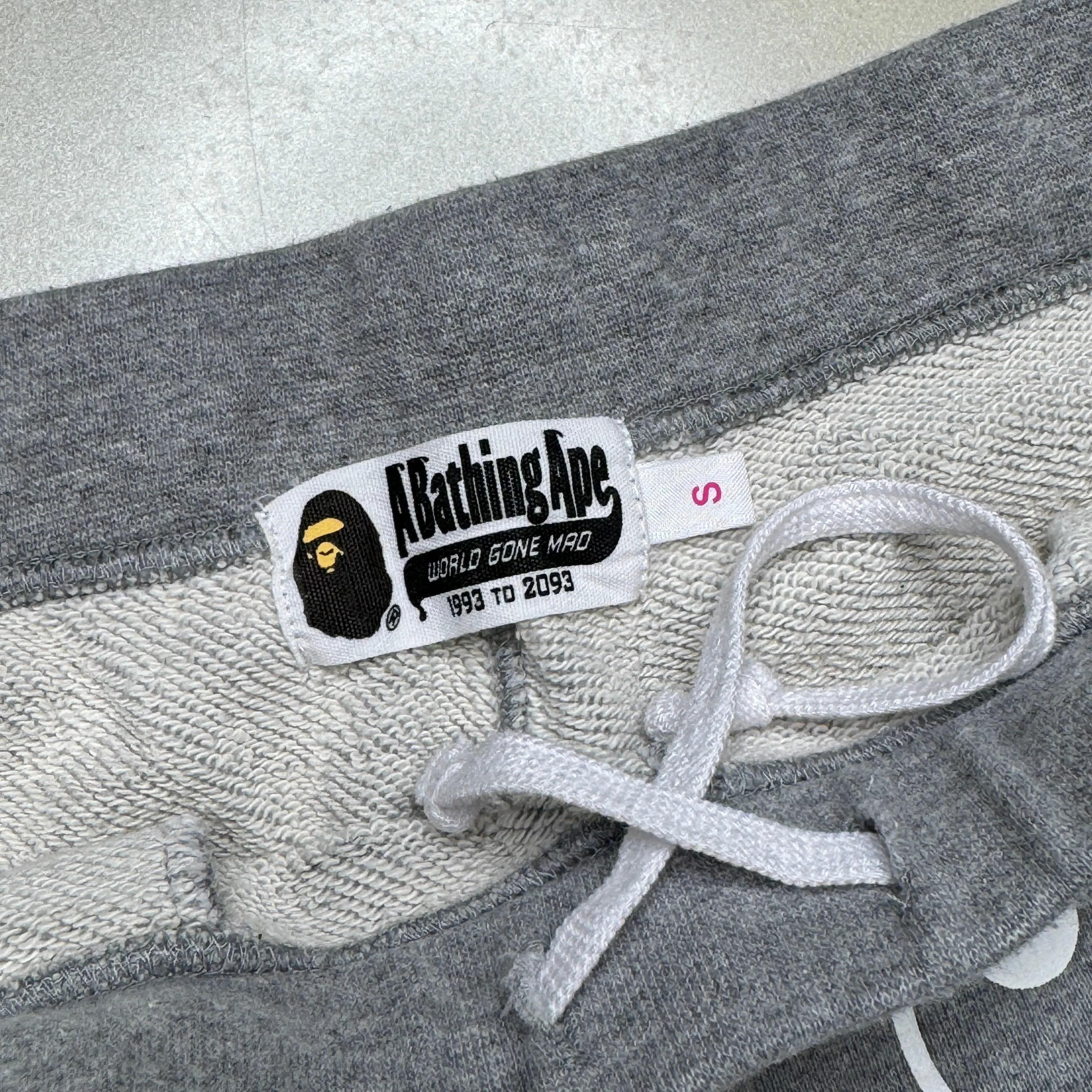 [S] Bape White Shark Face Sweatpants