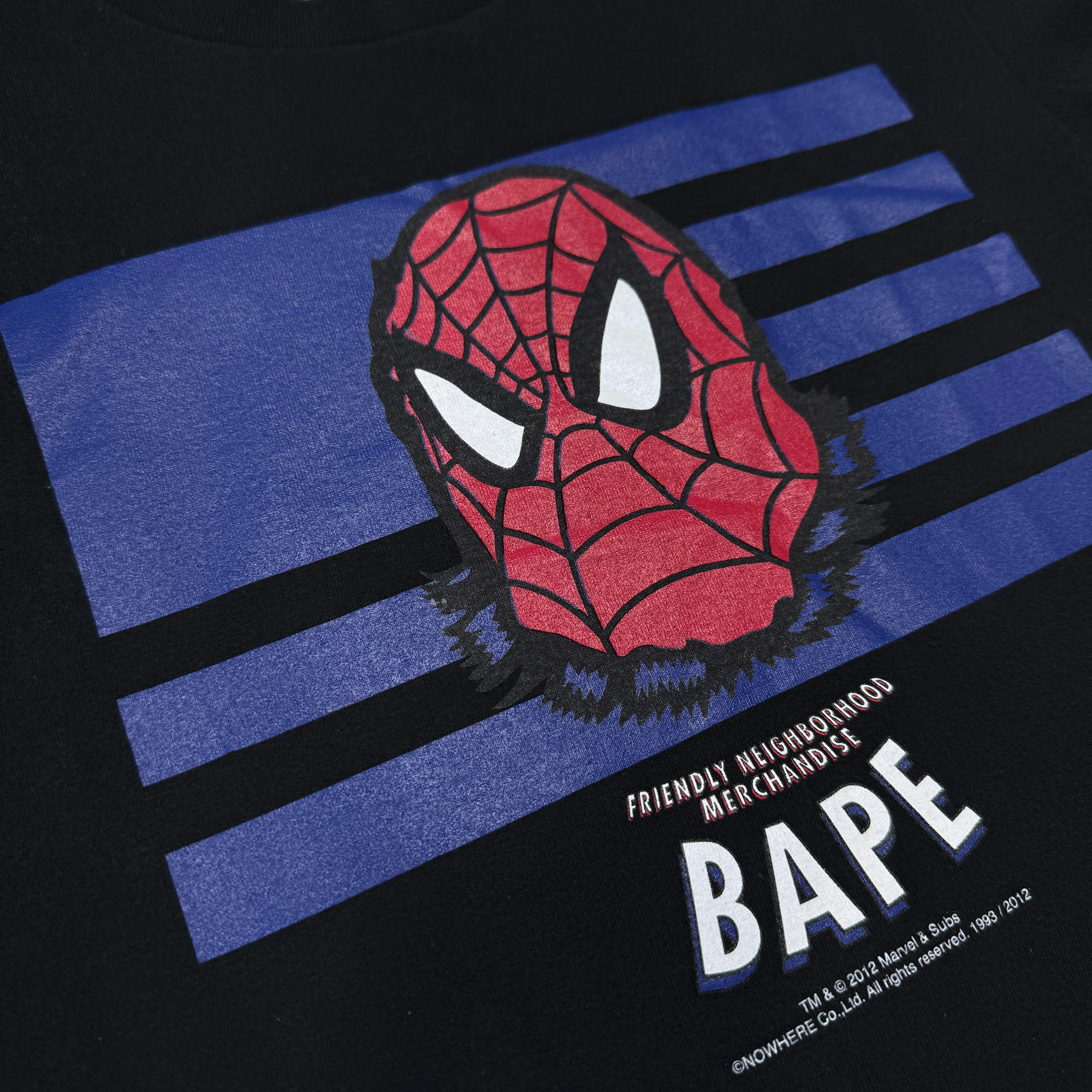 [S] Bape x Spider-Man Collab Ape Head Tee