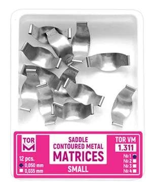 Saddle Contoured Metal Matrices Small (Shape 3) 12pcs