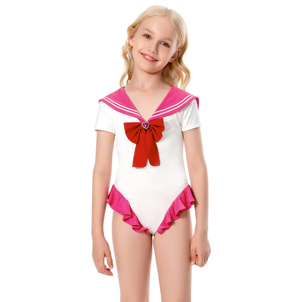 Sailor Moon Tsukino Usagi Small Lady Serenity Cosplay Costume Kids Children Swimsuit Swimwear Halloween Carnival Suit-cossky®