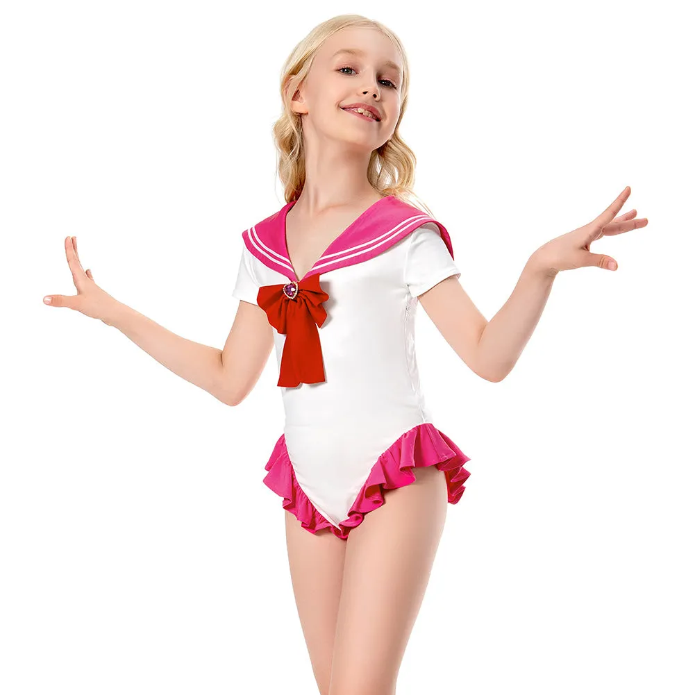 Sailor Moon Tsukino Usagi Small Lady Serenity Cosplay Costume Kids Children Swimsuit Swimwear Halloween Carnival Suit-cossky®