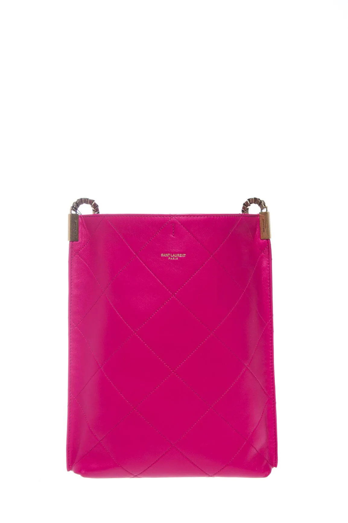 Saint Laurent Fuchsia Suzanne Quilted Leather Handbag