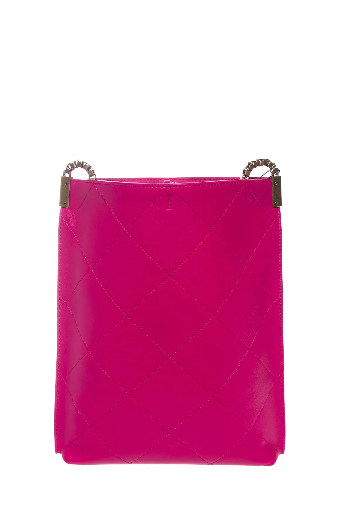 Saint Laurent Fuchsia Suzanne Quilted Leather Handbag