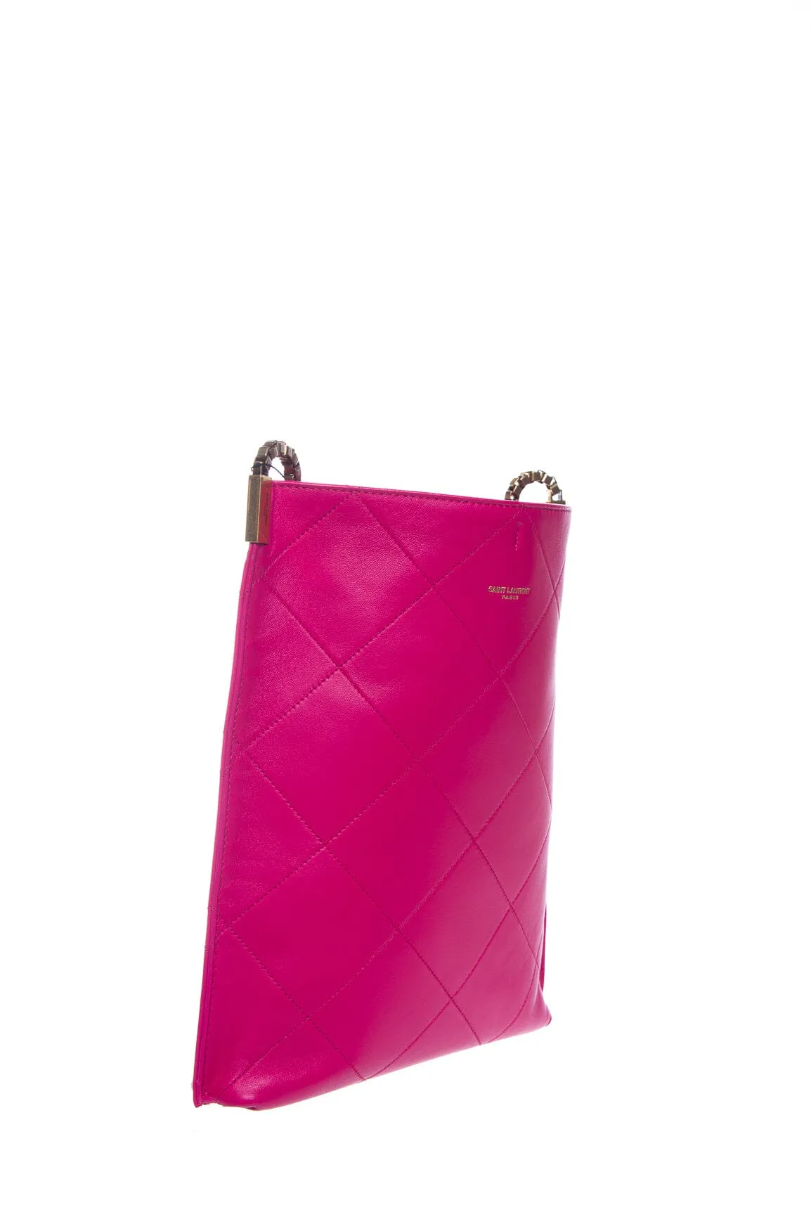 Saint Laurent Fuchsia Suzanne Quilted Leather Handbag