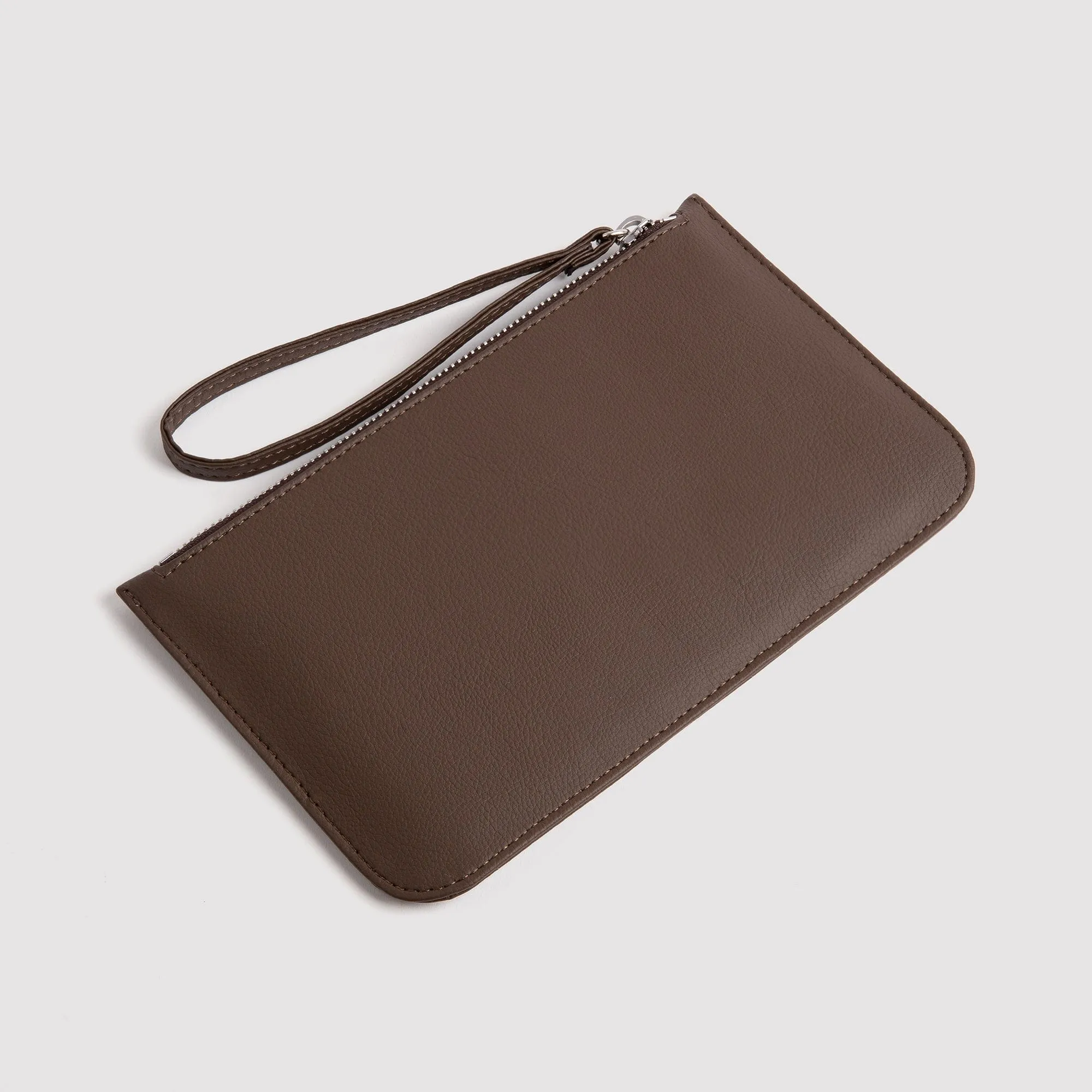 Sakura Piñatex Leather Vegan Mini Clutch | Brown