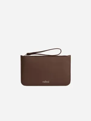 Sakura Piñatex Leather Vegan Mini Clutch | Brown