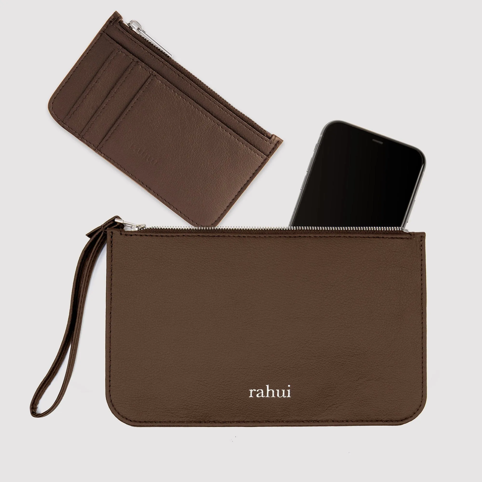 Sakura Piñatex Leather Vegan Mini Clutch | Brown