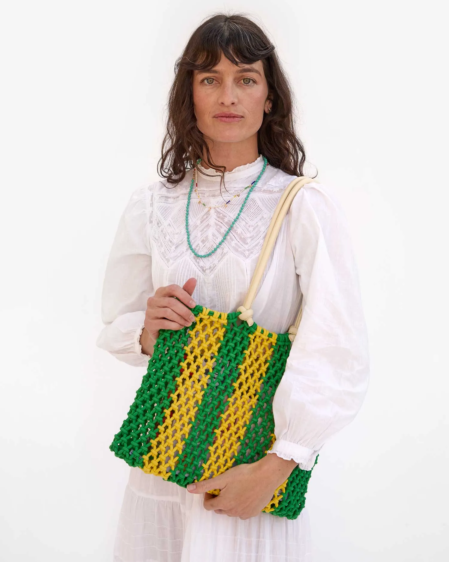 Sandy bag- emerald & yellow