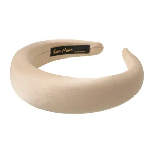 Satin 4 cm Padded Gold Headband