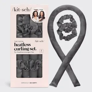 Satin Heatless Curlers - Charcoal