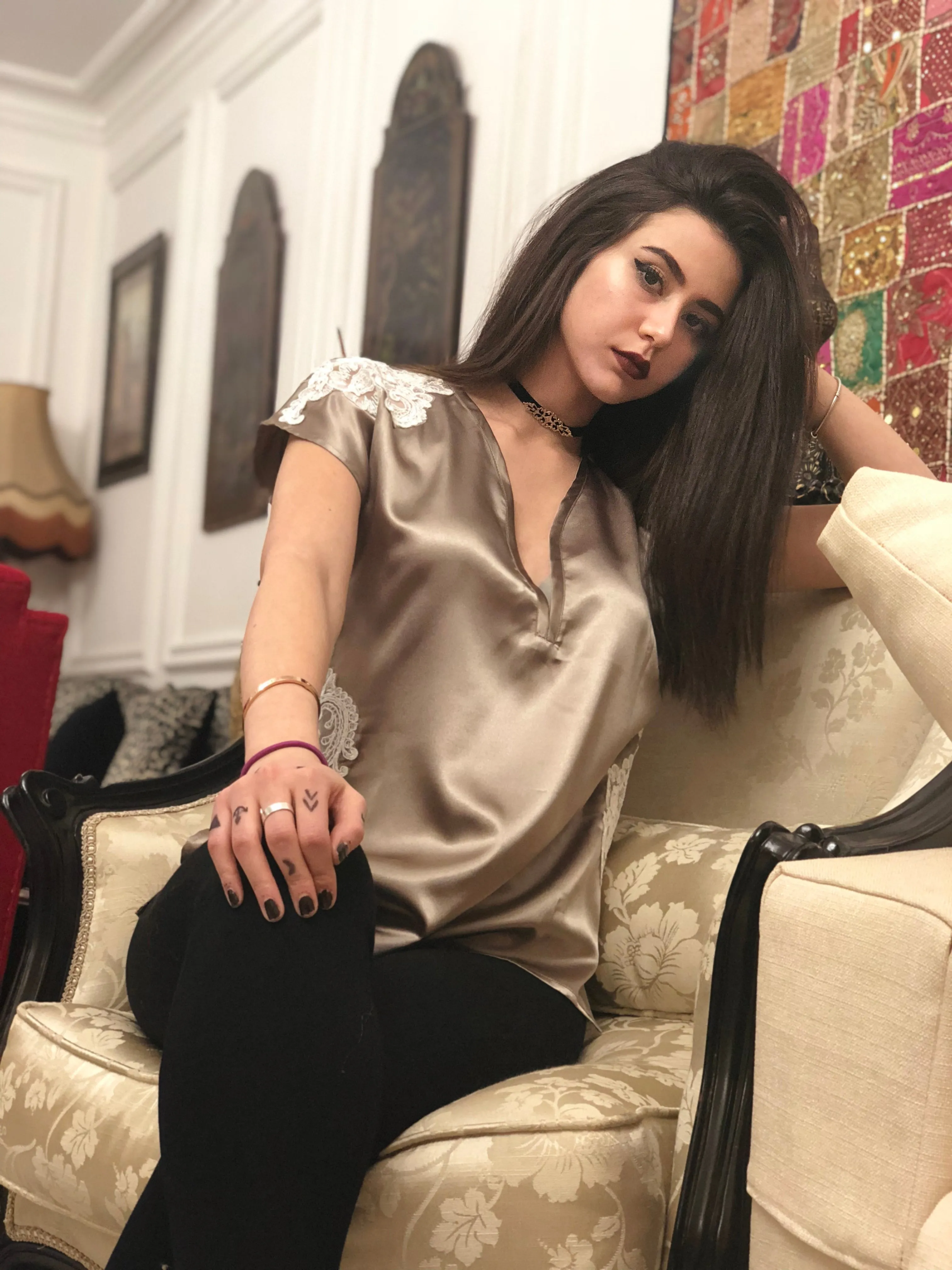 Satin Lace top