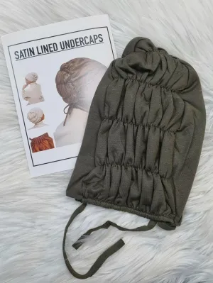 Satin Lined Undercap - Khaki