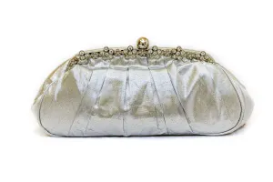 Satin Silver Clutch