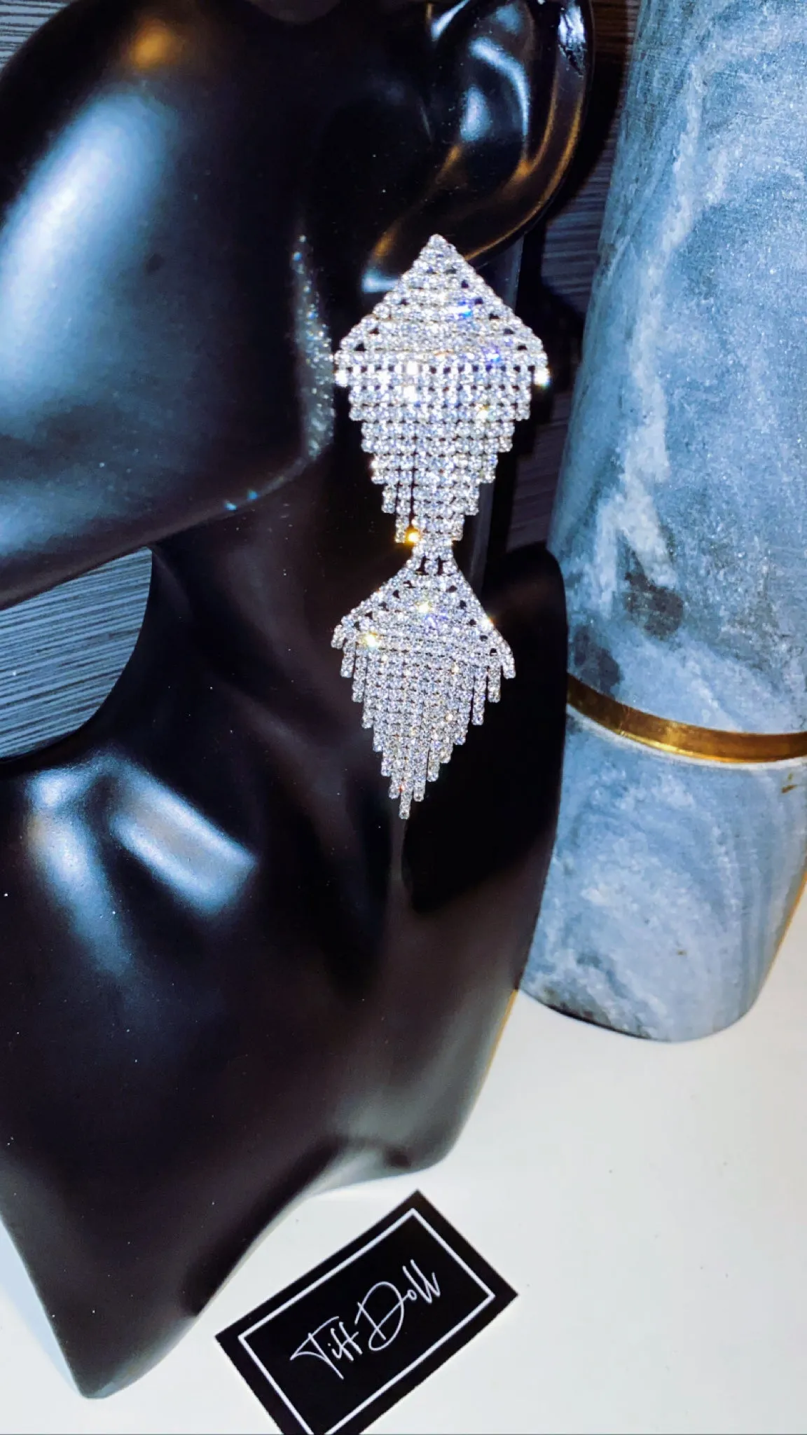 Satin Silver Earrings