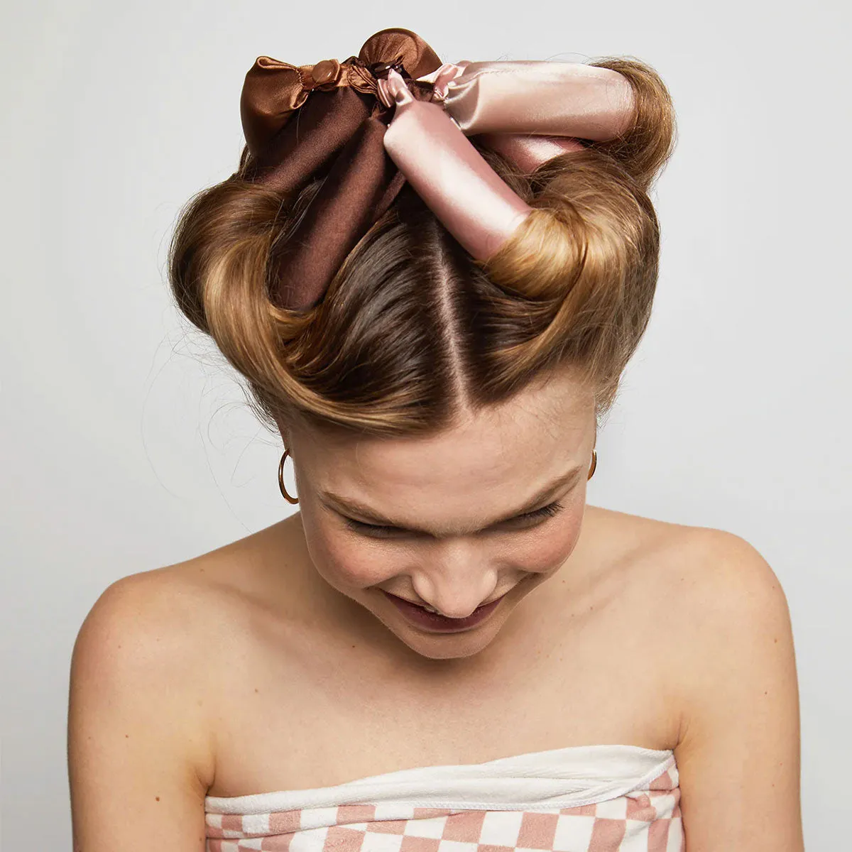 Satin-Wrapped Jumbo Flexi Rods 4pc Set - Rosewood