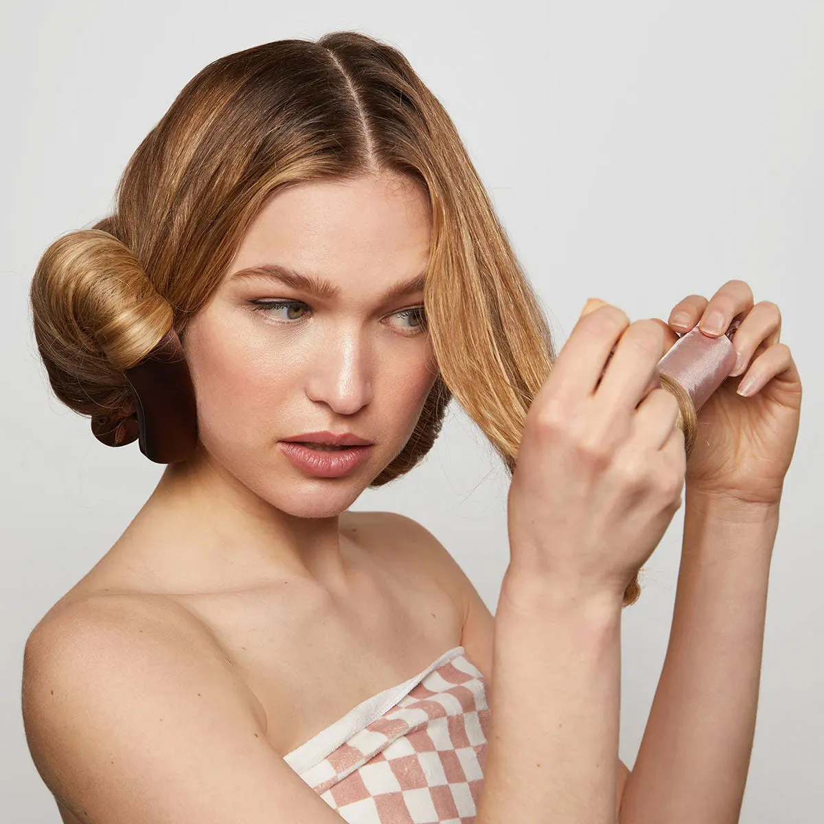 Satin-Wrapped Jumbo Flexi Rods 4pc Set - Rosewood