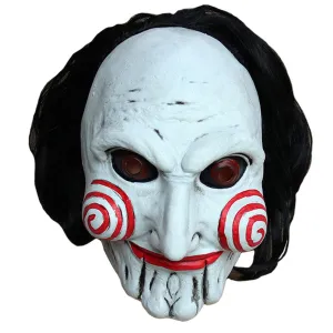 Saw John Kramer Horror Movie Jigsaw Killer Latex Mask Helmet Cosplay Costume Props