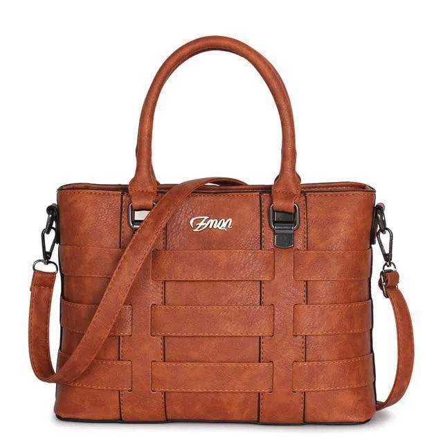 Shoulder Strap PU Leather Handbag