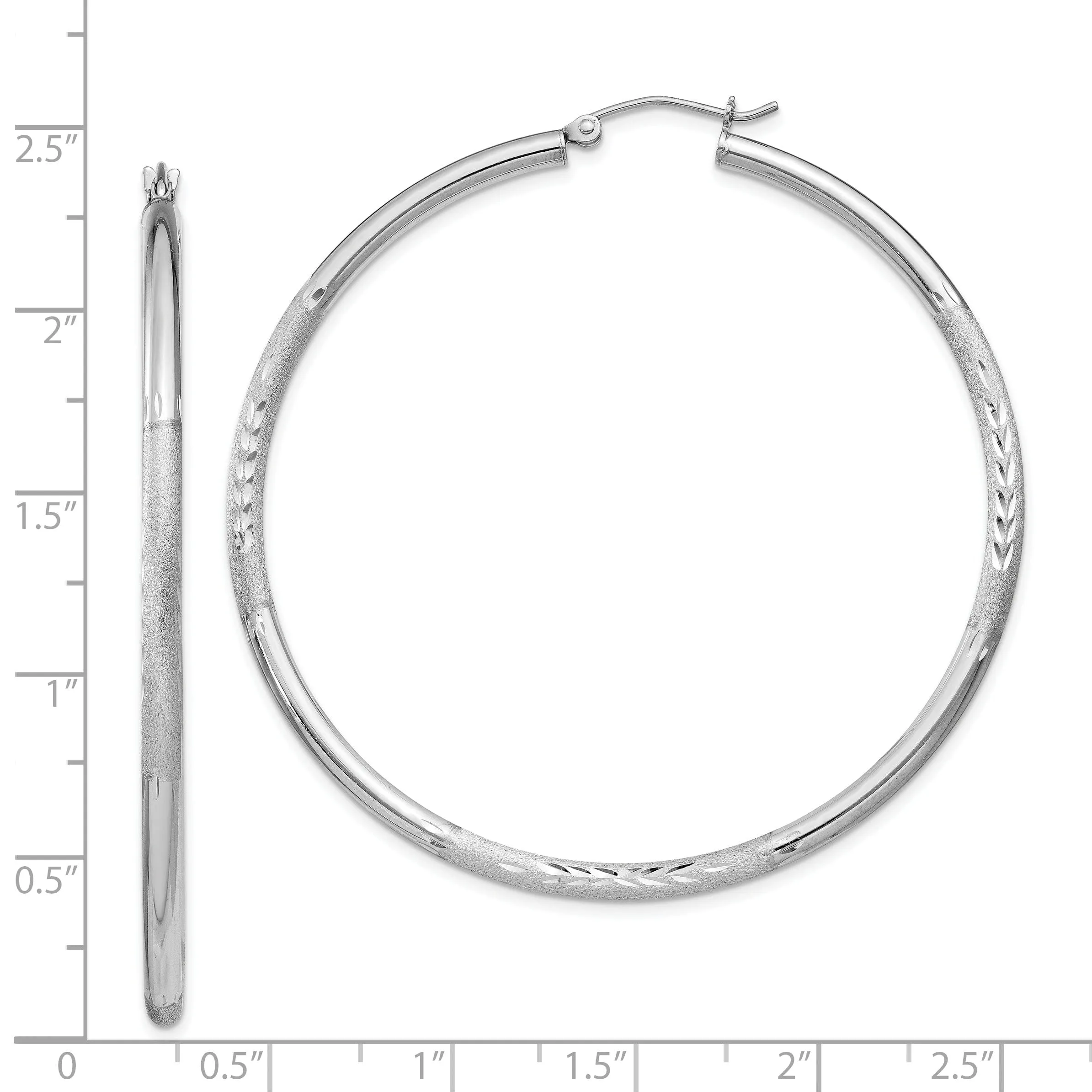 Silver D.C Round Hoop Hinged Earrings