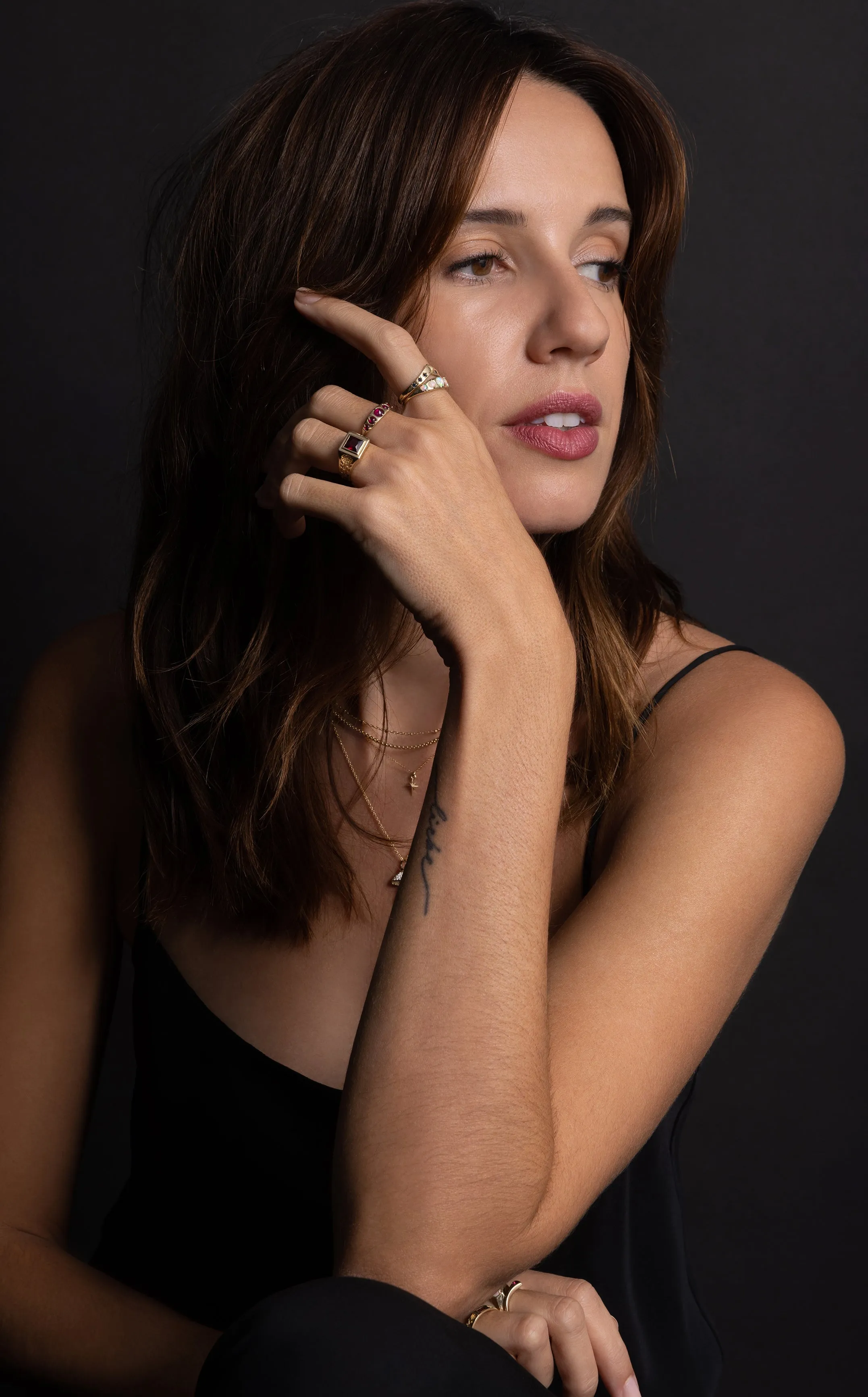 SILVER EVENING ROSE RING