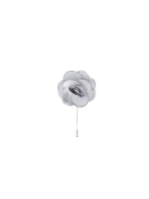 Silver Satin Lapel Pin