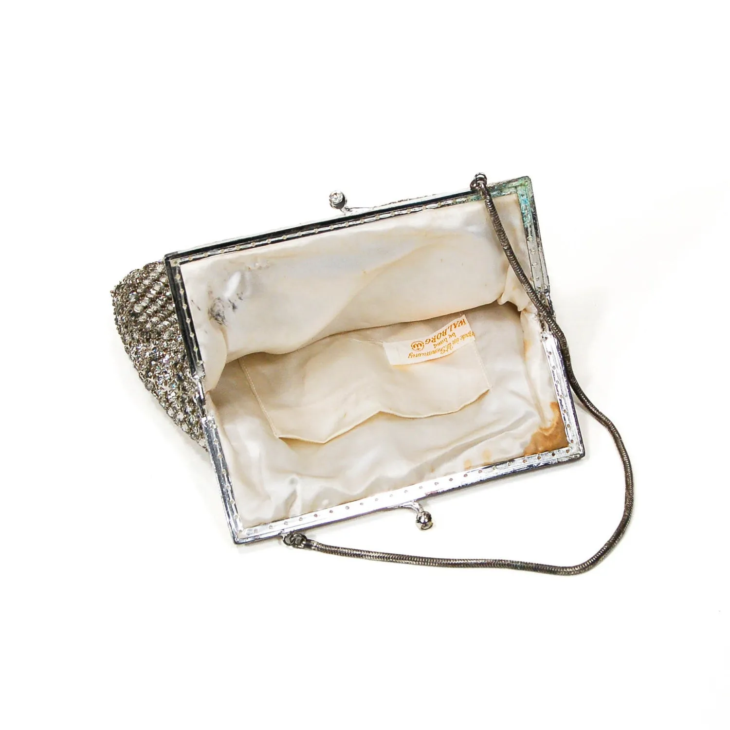 Silver Tone Rhinestone Covered Evening Bag by Walborg