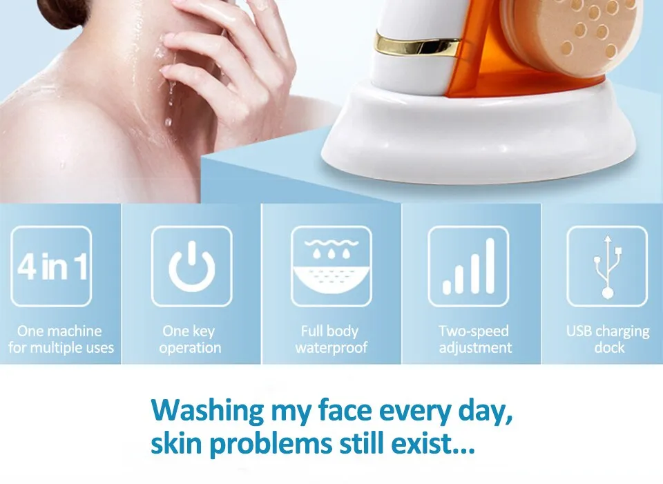 SKINREVIVE-C™ 4 In 1 Pores Face Cleansing Brush Kit