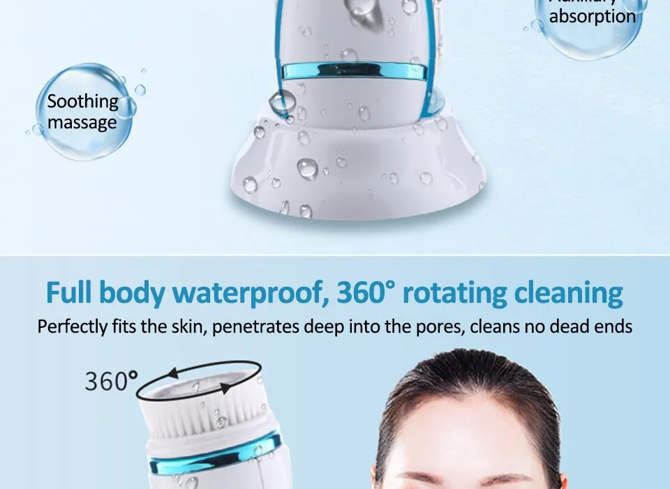 SKINREVIVE-C™ 4 In 1 Pores Face Cleansing Brush Kit