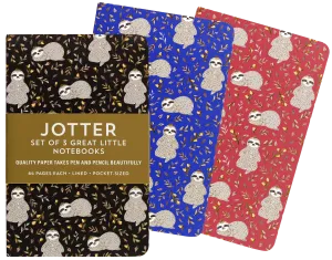 Sloths Jotter Notebooks Set of 3