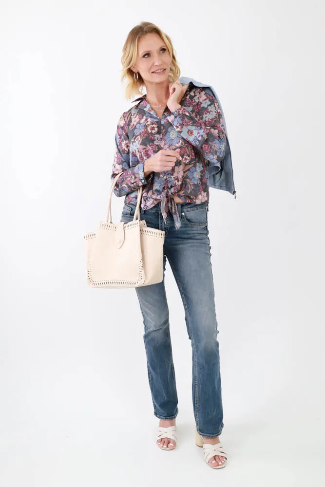 Smooth Design Handle Tote Bag