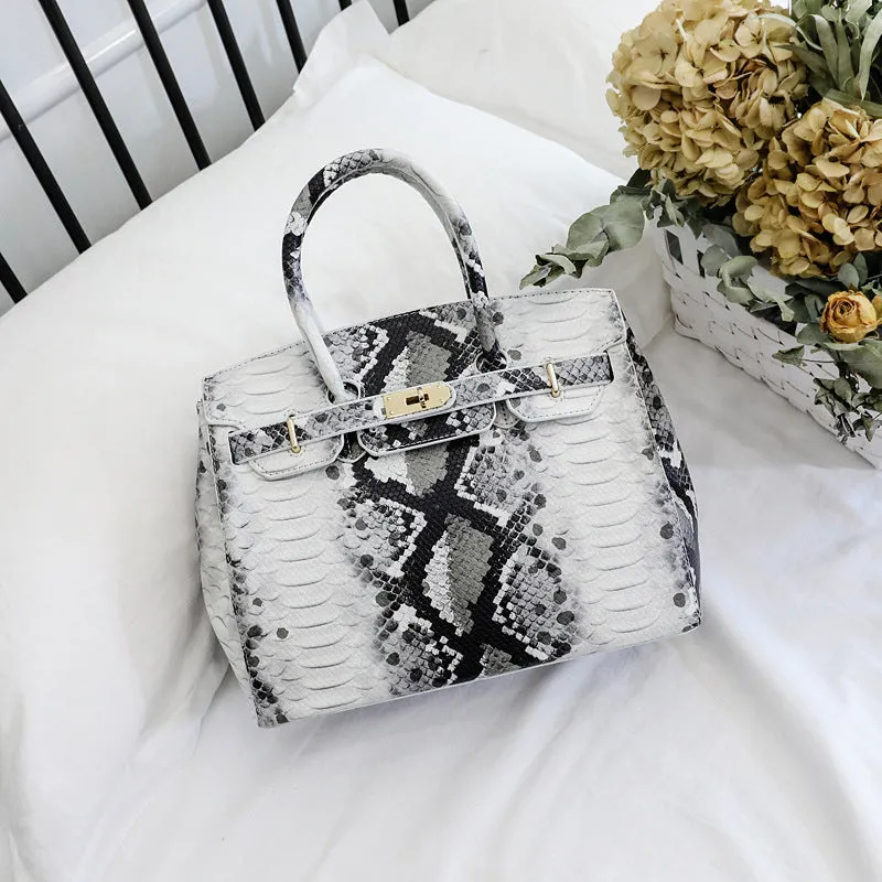Snake Women's Bag Platinum Snake Shoulder Tote