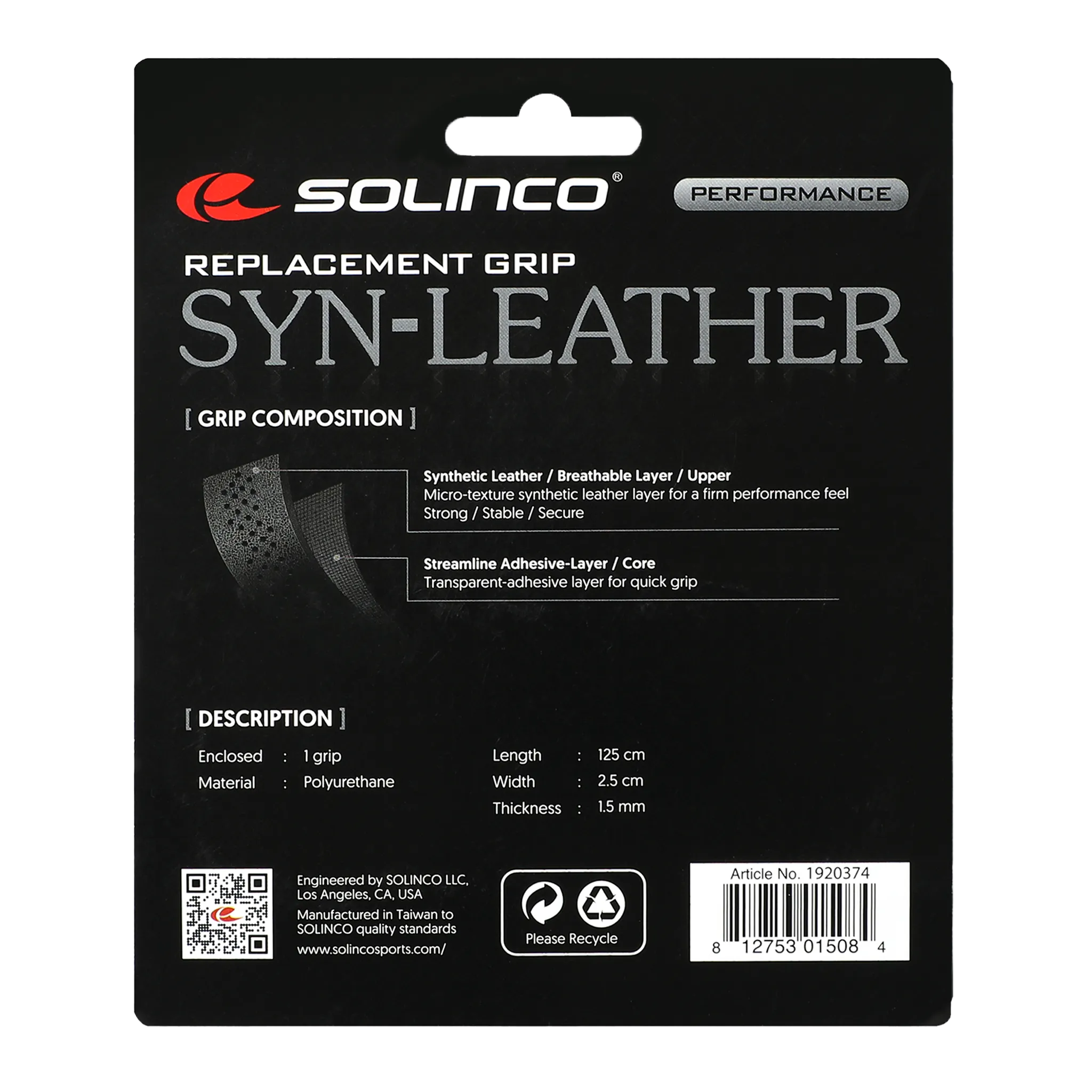 Solinco Synthetic Leather Replacement Grip