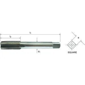 SOMTA Series 519 M3 x 0.5mm Left-Hand Taper HSS Bottom Tap