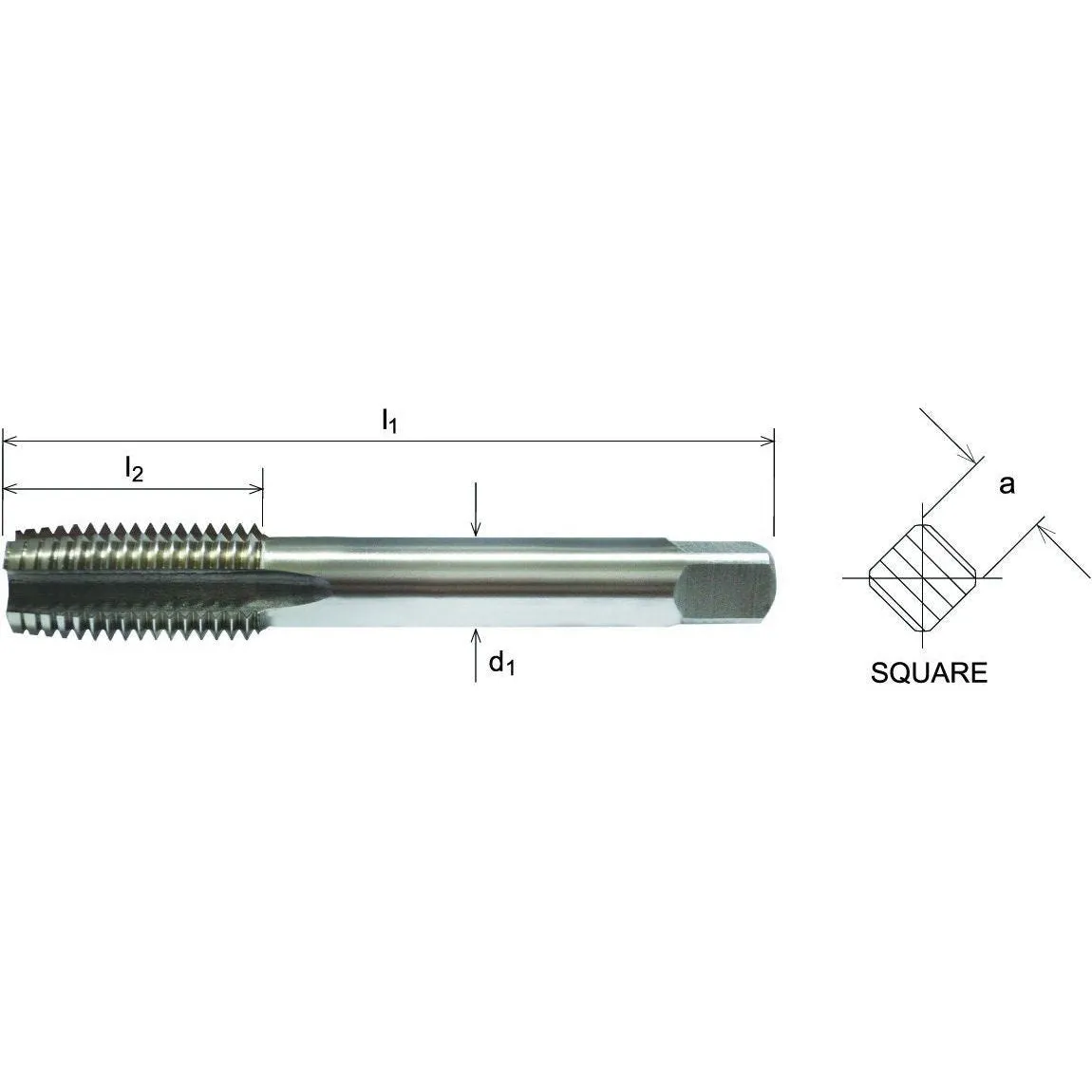 SOMTA Series 519 M3 x 0.5mm Left-Hand Taper HSS Bottom Tap