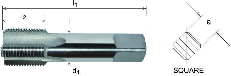 SOMTA - Series 571 HSS BSP-G Tap 3/8" Taper - Parallel Pipe Tap