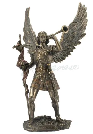 St. Gabriel Archangel with Trumpet Statue 2-3/8"