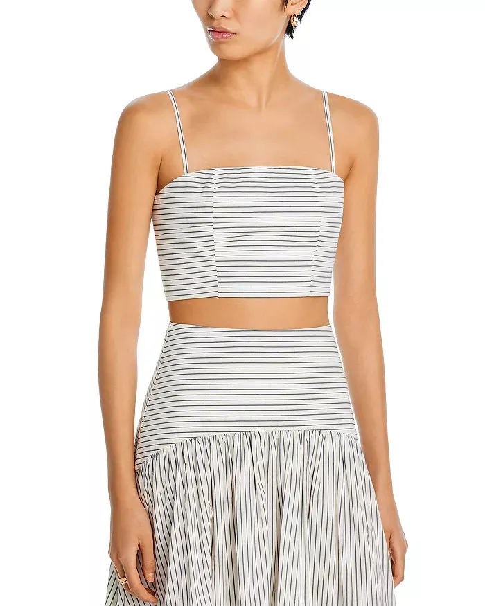 STAUD - Frederico Top - Ivory Micro Stripe