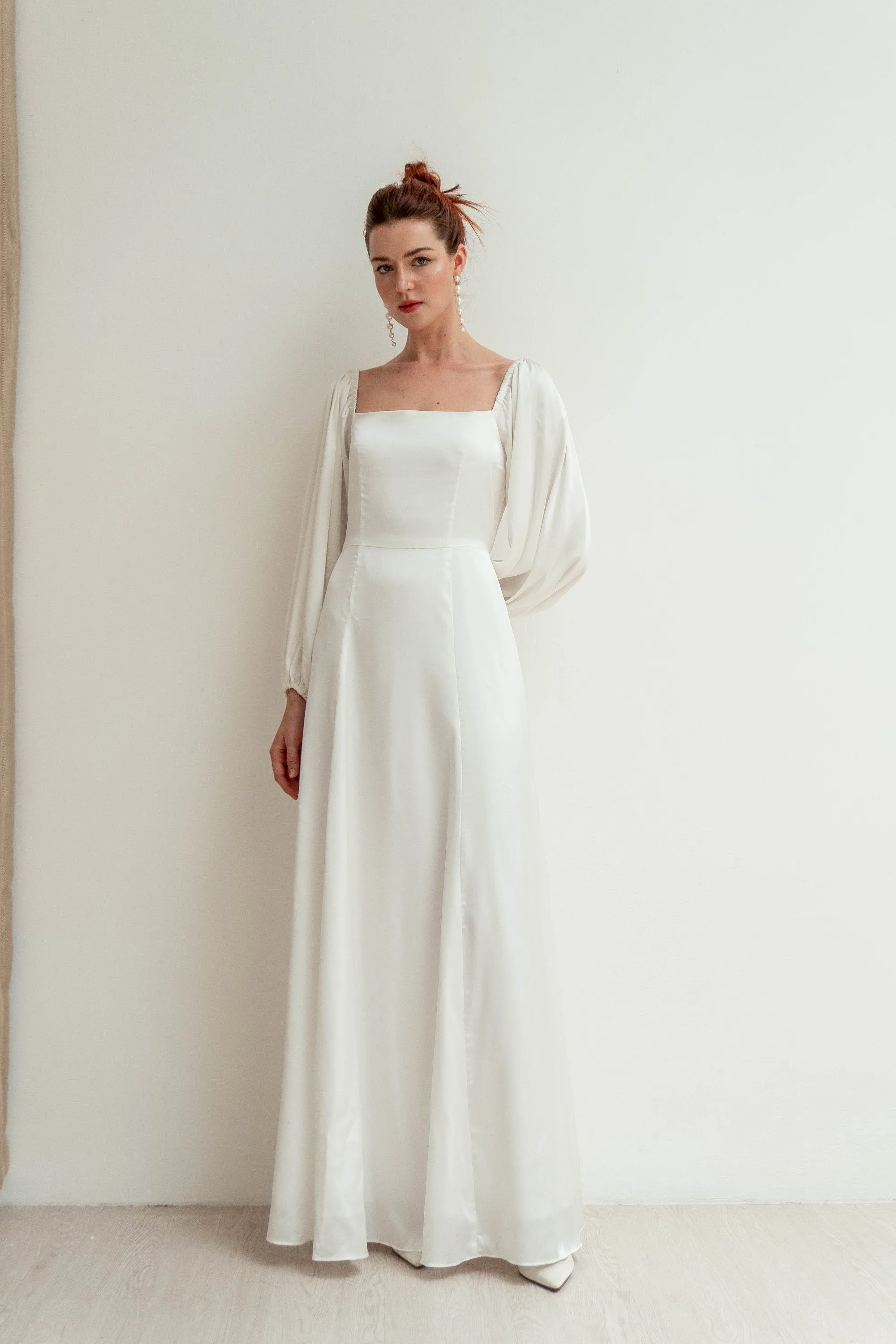 Stella Puff Sleeves Square Neck Dress