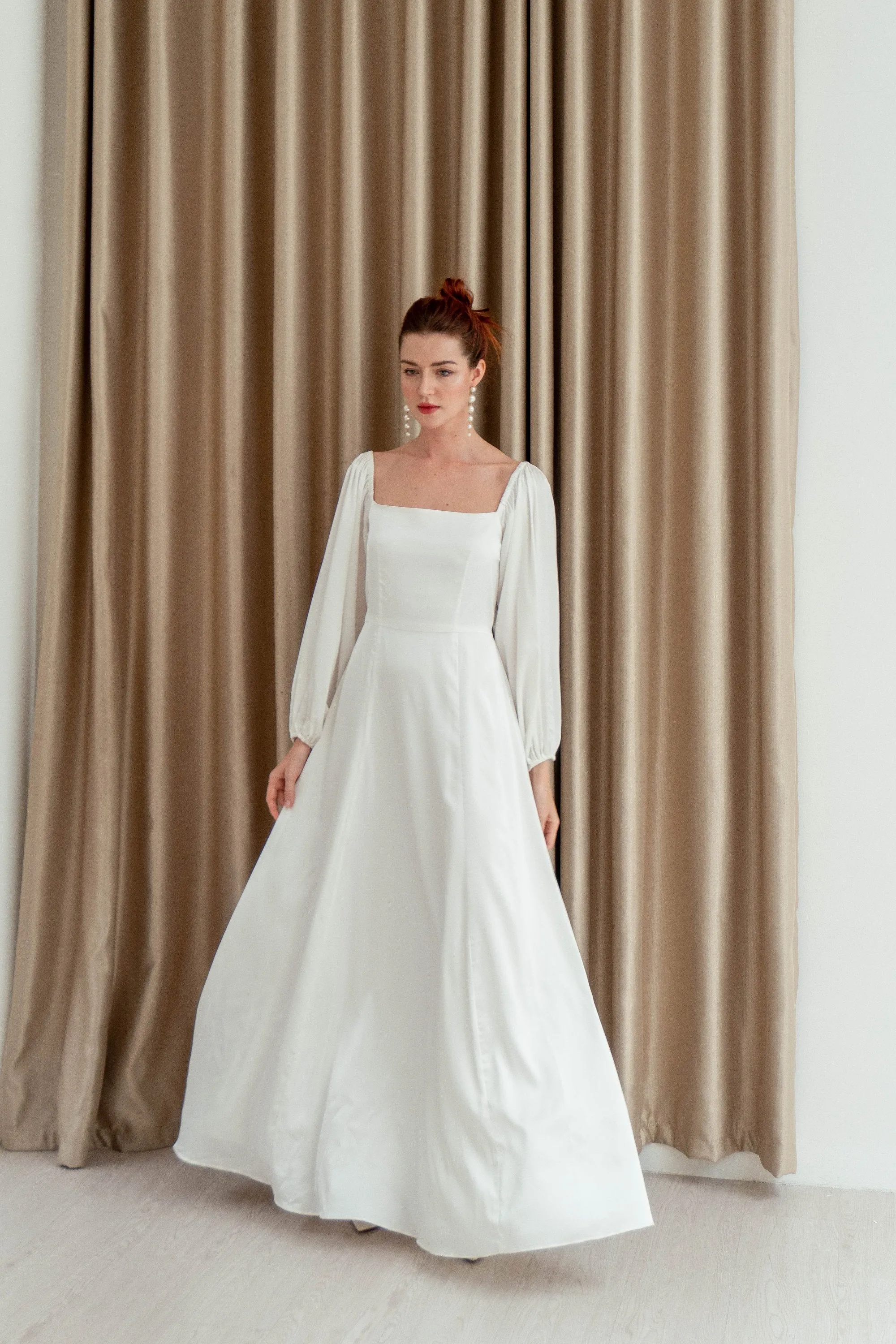 Stella Puff Sleeves Square Neck Dress