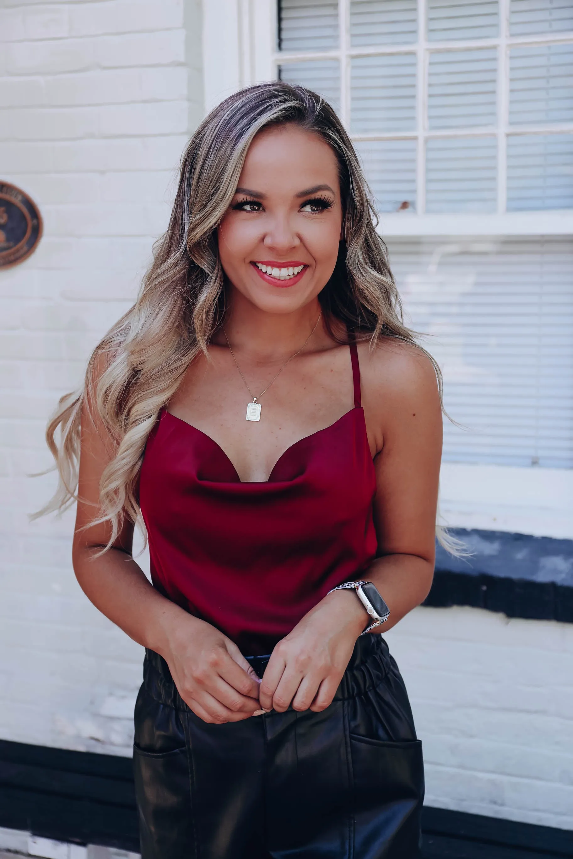 Stellar Satin Bodysuit - Wine