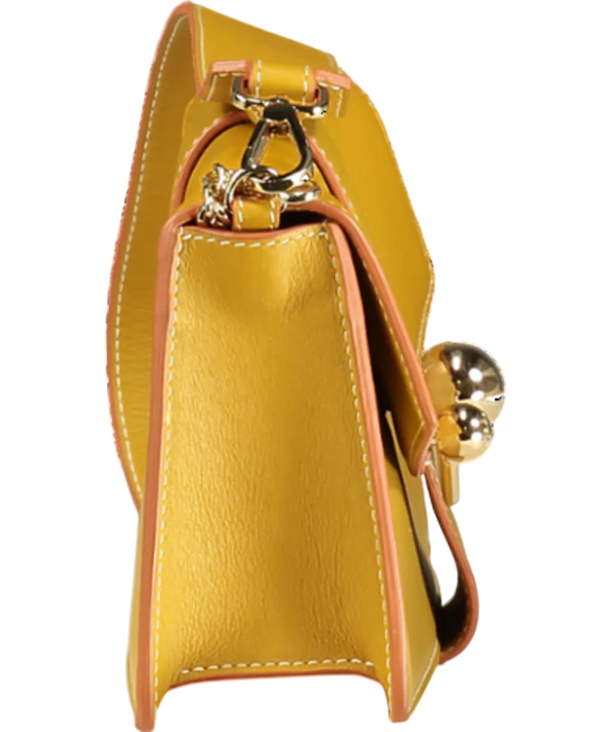 Strathberry Yellow Mini Crescent Shoulder Handbag 100% Leather