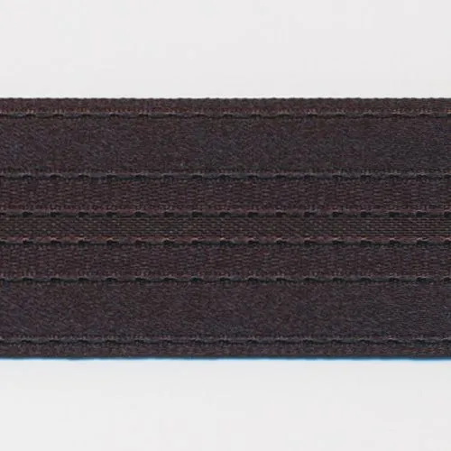Stripe Satin Ribbon #142 Coffee Brown