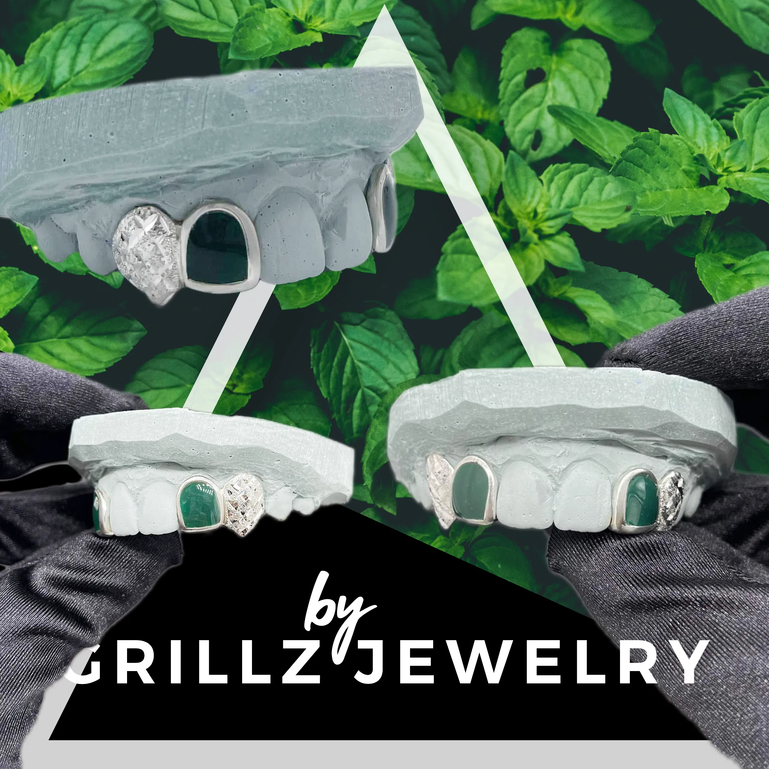 Stylish enamel custom grillz