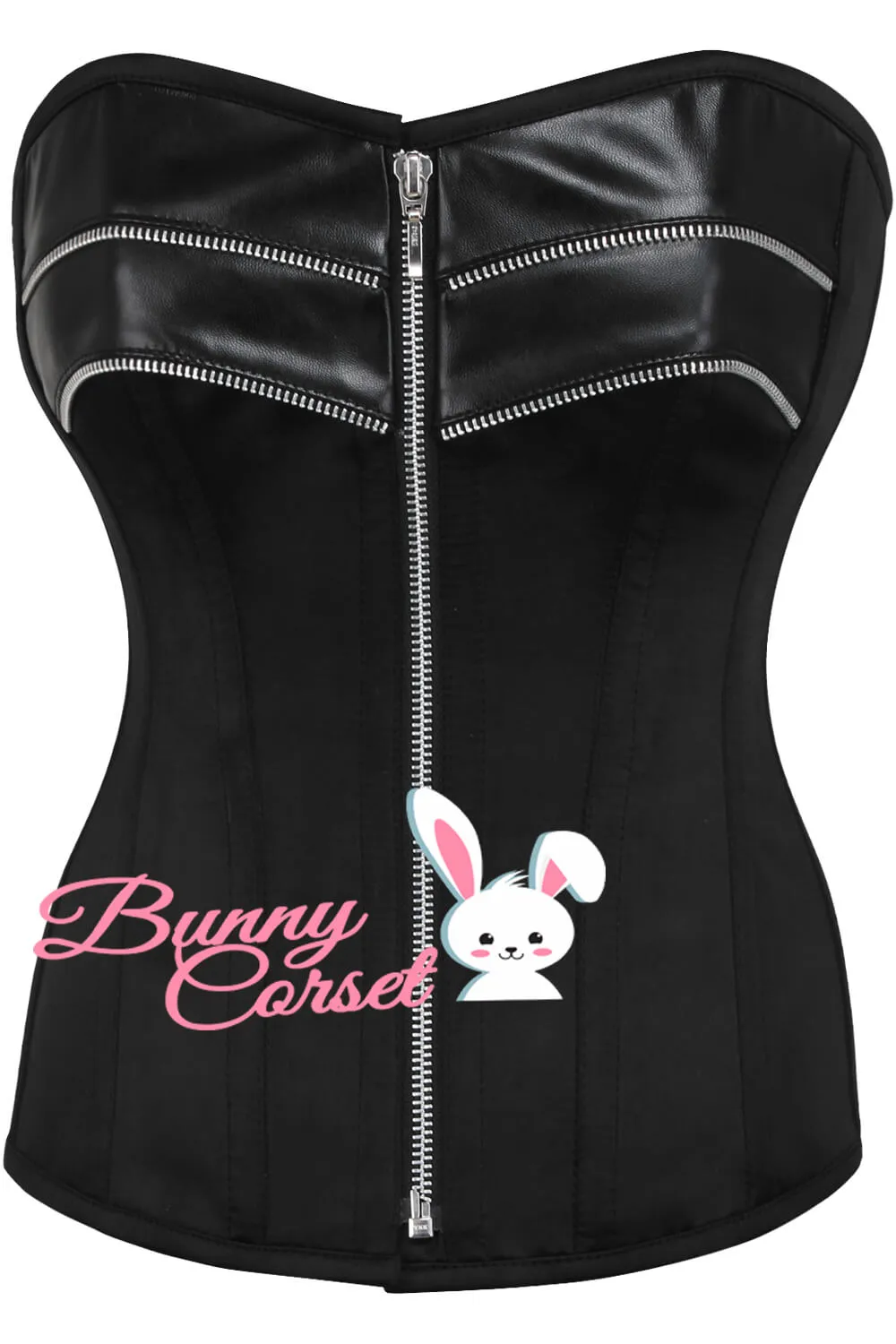 Suave Black Satin Corset