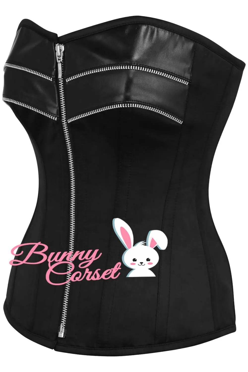 Suave Black Satin Corset