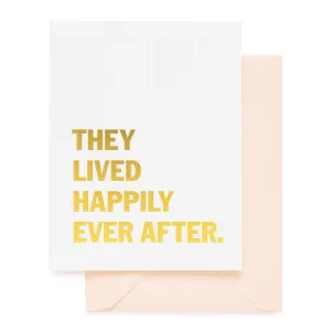 Sugar Paper - 'They Lived Happily Ever After' Folded Card (1CT)