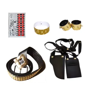 Suicide Squad Harley Quinn Bracelet Holster Belt Neckband Sticker Cosplay Accessories Props